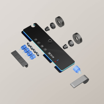 Nowoczesny zestaw Prysznicowy Kolumna Natryskowy Deszczownica, REGULOWANY